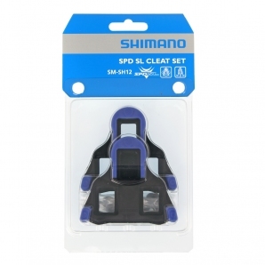 Bloki pedałów Shimano SMSH12 SPD-SL Szosa,dwustopniowe, niebieskie